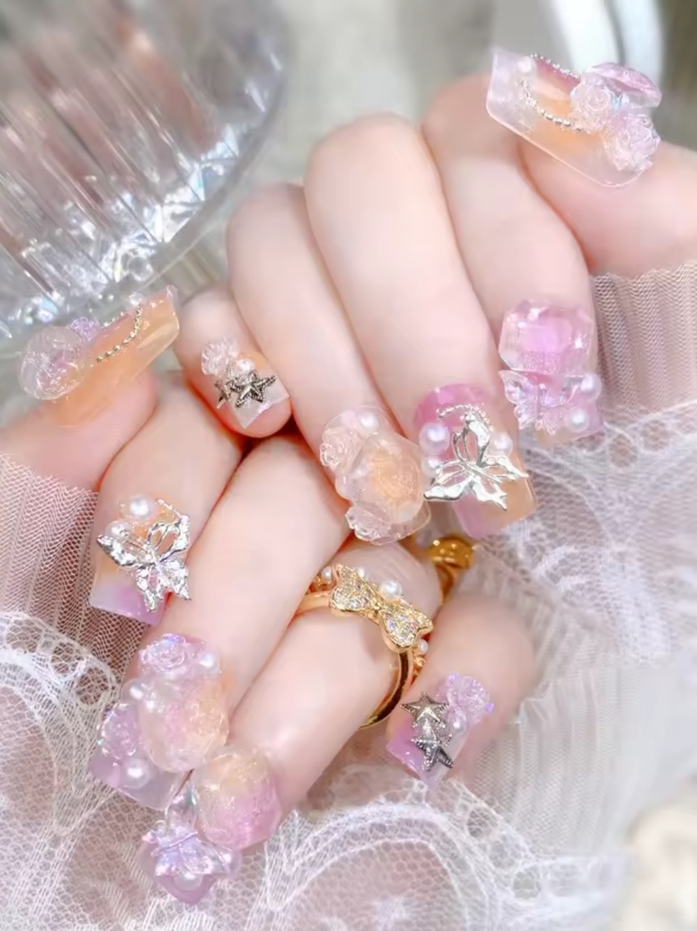 24 pcs nails natural delicate & comfortable reusable!
